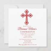 Elegant Quatrefoil kruis bevestiging uitnodiging (Voorkant)