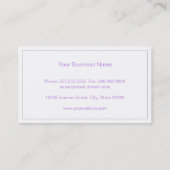 Elegant Quatrefoil Patroon in Chic Light Paars Visitekaartje (Achterkant)