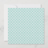 Elegant Quatrefoil Pattern Baby Christening Kaart (Achterkant)