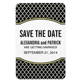 Elegant Quatrefoil sparen de Magneet van de Datum,