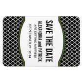 Elegant Quatrefoil sparen de Magnet van de Datum,  Magneet (Horizontaal)