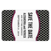 Elegant Quatrefoil sparen de Magnet van de Datum,  Magneet (Horizontaal)