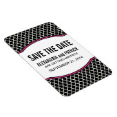 Elegant Quatrefoil sparen de Magnet van de Datum,  Magneet (Rechterzijde)