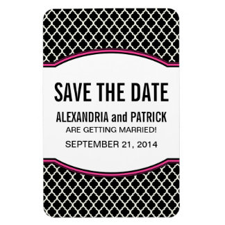 Elegant Quatrefoil sparen de Magnet van de Datum,  Magneet