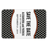 Elegant Quatrefoil sparen de Magnet van de Datum,  Magneet (Horizontaal)