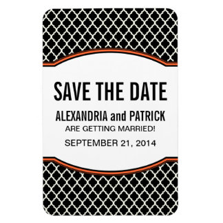 Elegant Quatrefoil sparen de Magnet van de Datum,  Magneet