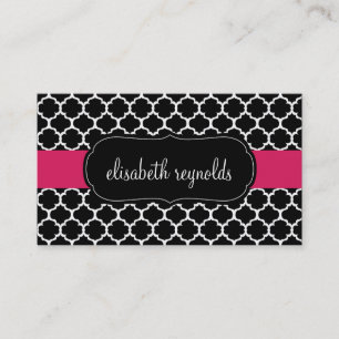 Elegant Quatrefoil Visitekaartjes