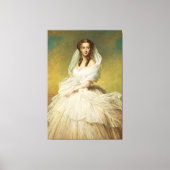 Elegant Queen Alexandra  schilderend portret Canvas Afdruk (Voorkant)