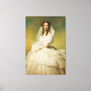 Elegant Queen Alexandra  schilderend portret Canvas Afdruk