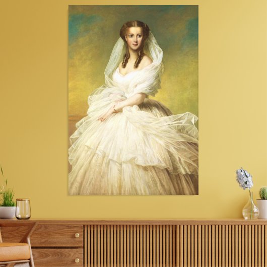 Elegant Queen Alexandra  schilderend portret Canvas Afdruk (Insitu (Woonkamer))