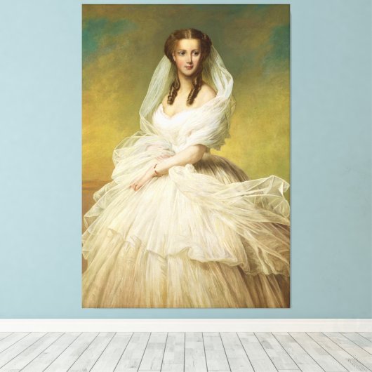 Elegant Queen Alexandra  schilderend portret Canvas Afdruk (Insitu (Houten vloer))