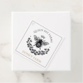 Elegant Queen Bee Black White Gold Business Bedankjes Labels (In situ)