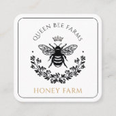 Elegant Queen Bee Business Vierkante Visitekaartje (Voorkant)