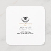 Elegant Queen Bee Business Vierkante Visitekaartje (Achterkant)