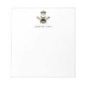 Elegant Queen Bee Crown Boerderij Apiary Notitieblok (Voorkant)