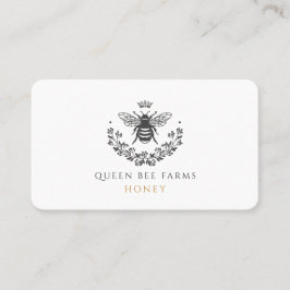 Elegant  Queen Bee Honey Zwart Wit Goud Visitekaartje