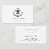 Elegant  Queen Bee Honey Zwart Wit Goud Visitekaartje (Voorkant / Achterkant)