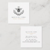 Elegant  Queen Bee Zwart Wit Goud Vierkante Visitekaartje (Voorkant / Achterkant)