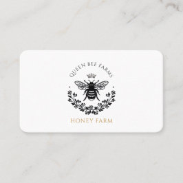 Elegant  Queen Bee Zwart Wit Goud Visitekaartje