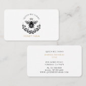Elegant  Queen Bee Zwart Wit Goud Visitekaartje (Voorkant / Achterkant)