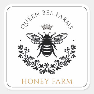 Elegant Queen Honey Bee Product Labels