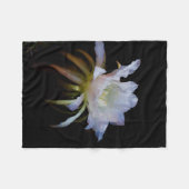 Elegant Queen-of-the-Night Cactus flower Fleece Deken (Voorkant (Horizontaal))