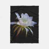 Elegant Queen-of-the-Night Cactus flower Fleece Deken (Voorkant)