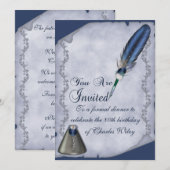 Elegant Quill en Inkwell Kaart (Voorkant / Achterkant)