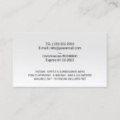 Elegant Quill Pen Logo Visitekaartje (Achterkant)