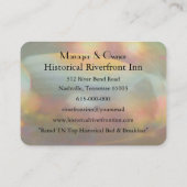 Elegant Quilt Round Visitekaartje (Achterkant)