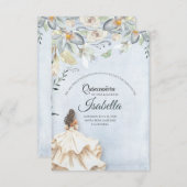 Elegant Quinceanera 15th Birthday Save The Date (Voorkant / Achterkant)