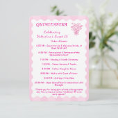 Elegant Quinceañera Bloemenboeket | PROGRAMMEREN Informatiekaartje (Staand voorkant)