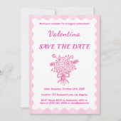 Elegant Quinceañera Bloemenboeket | Roze en wit Kaart (Voorkant)