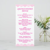 Elegant Quinceañera Bloemenboeket | Roze en wit Menu (Staand voorkant)