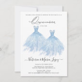 Elegant Quinceañera Glitter Sparkle Spain Kaart (Voorkant)