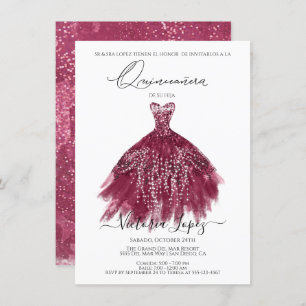 Elegant Quinceañera Glitter Sparkle Spain Kaart