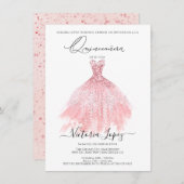 Elegant Quinceañera Glitter Sparkle Spain Kaart (Voorkant / Achterkant)