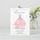 Elegant Quinceañera Glitter Sparkle Spain Kaart (Staand voorkant)