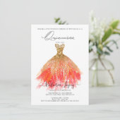 Elegant Quinceañera Glitter Sparkle Spain Kaart (Staand voorkant)
