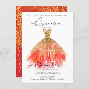 Elegant Quinceañera Glitter Sparkle Spain Kaart