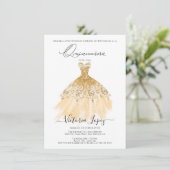 Elegant Quinceañera Glitter Sparkle Spain Kaart (Staand voorkant)