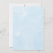 Elegant quinceanera Invitation blue floral theme Kaart (Achterkant)