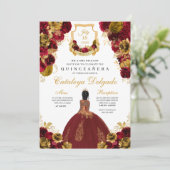 Elegant Quinceañera Kaart (Staand voorkant)