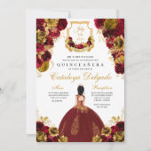 Elegant Quinceañera Kaart (Voorkant)