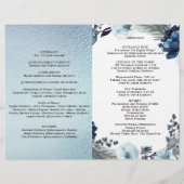 Elegant Quinceañera Light Blue Folie Programme (Achterkant)