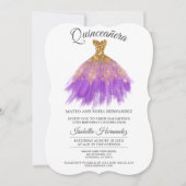 Elegant Quinceanera Mis Quince Orchid Glitter Kaart (Voorkant)