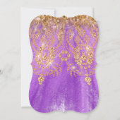 Elegant Quinceanera Mis Quince Orchid Glitter Kaart (Achterkant)