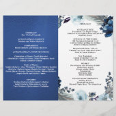 Elegant Quinceañera Navy and Royal Blue Programme (Achterkant)