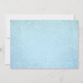 Elegant Quinceanera Party Blue Glitter look Paint Kaart (Achterkant)