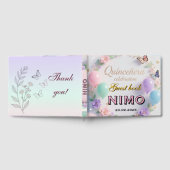 Elegant Quinceañera personalized name and date Gastenboek (Volledig)